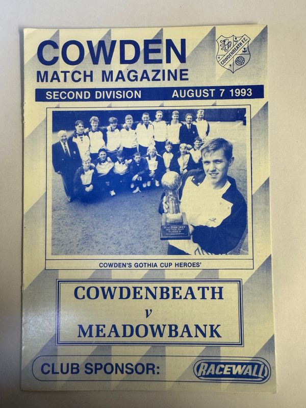 Cowdenbeath v Meadowbank - 7/8/93