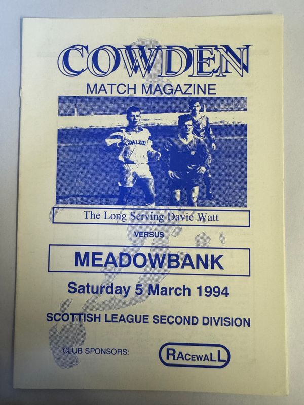Cowdenbeath v Meadowbank - 5/3/94