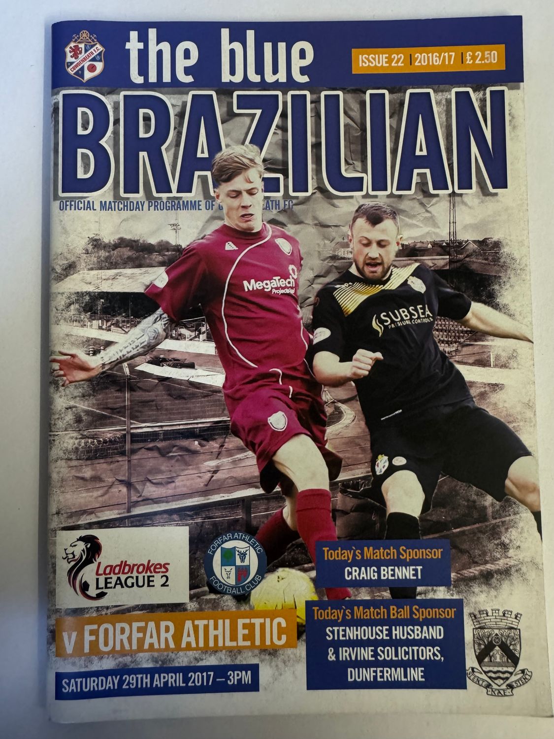 Cowdenbeath v Forfar - 29/4/17