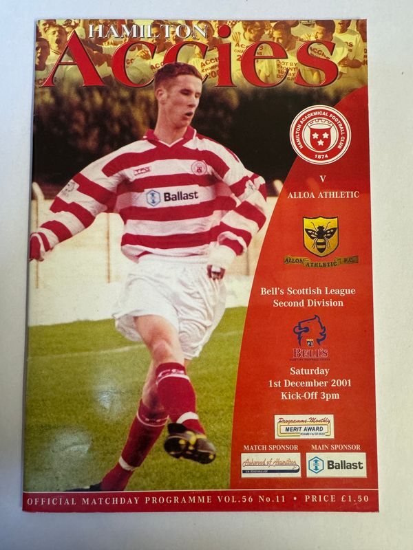 Hamilton v Alloa Athletic - 1/12/01