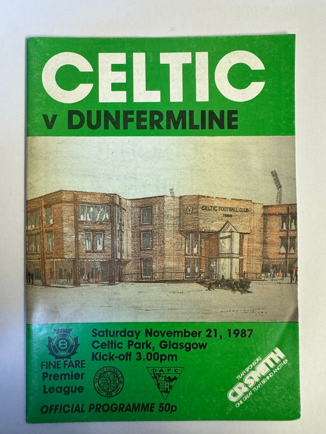 Celtic v Dunfermline - 21/11/87