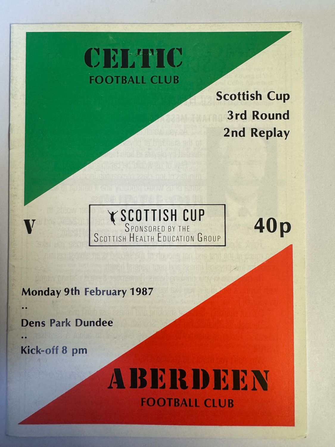Celtic v Aberdeen - 9/2/87