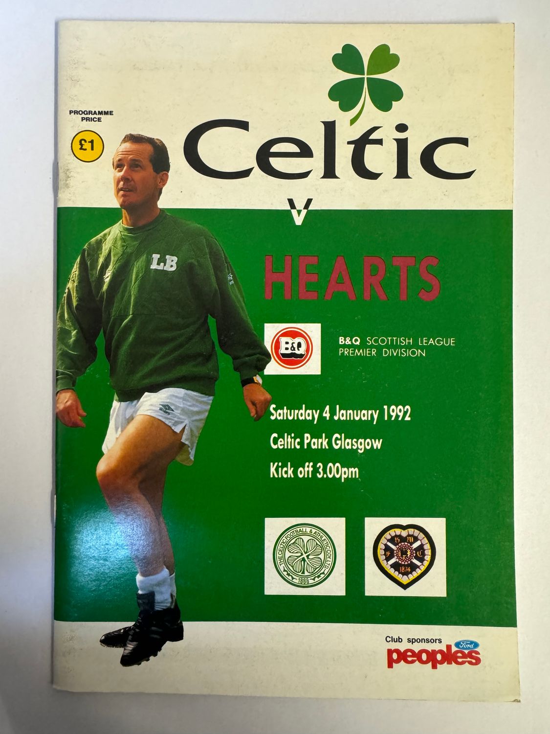 Celtic v Hearts - 4/1/92