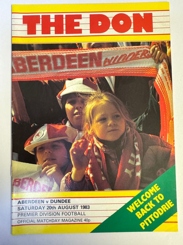 Aberdeen v Dundee - 20/8/83