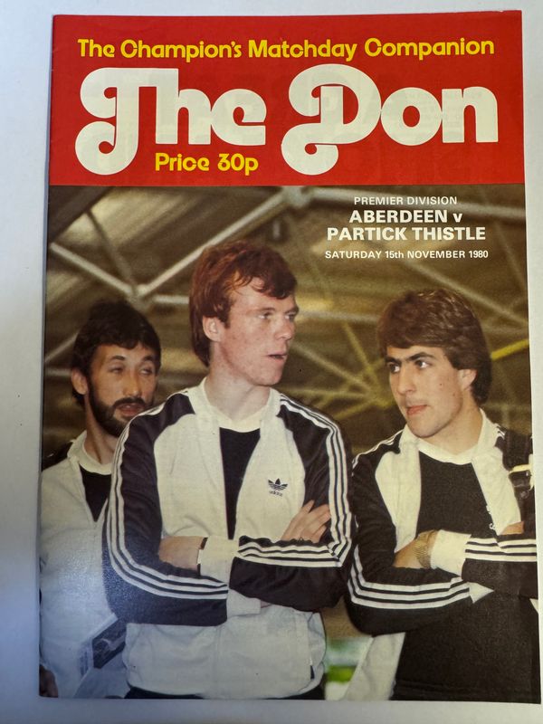 Aberdeen v Partick Thistle - 15/11/80