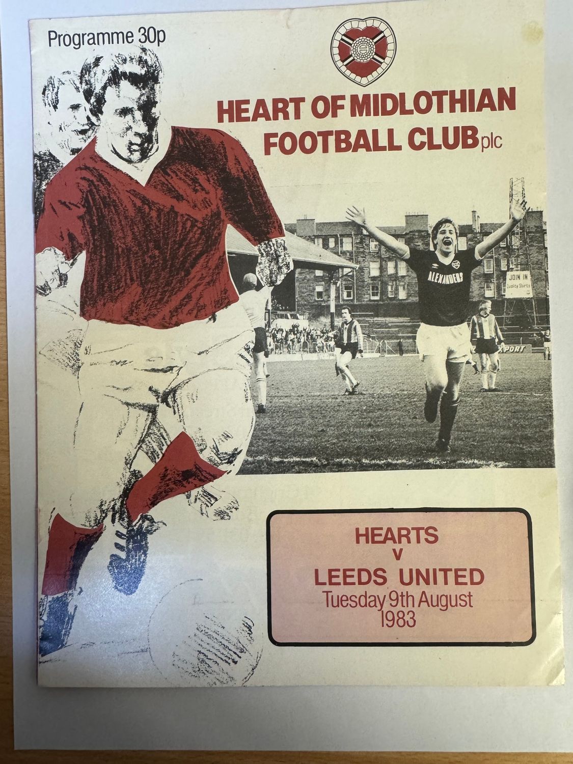 Hearts v Leeds Utd - 9/8/83