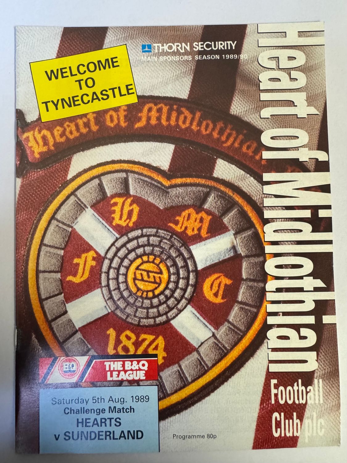 Hearts v Sunderland - 5/8/89