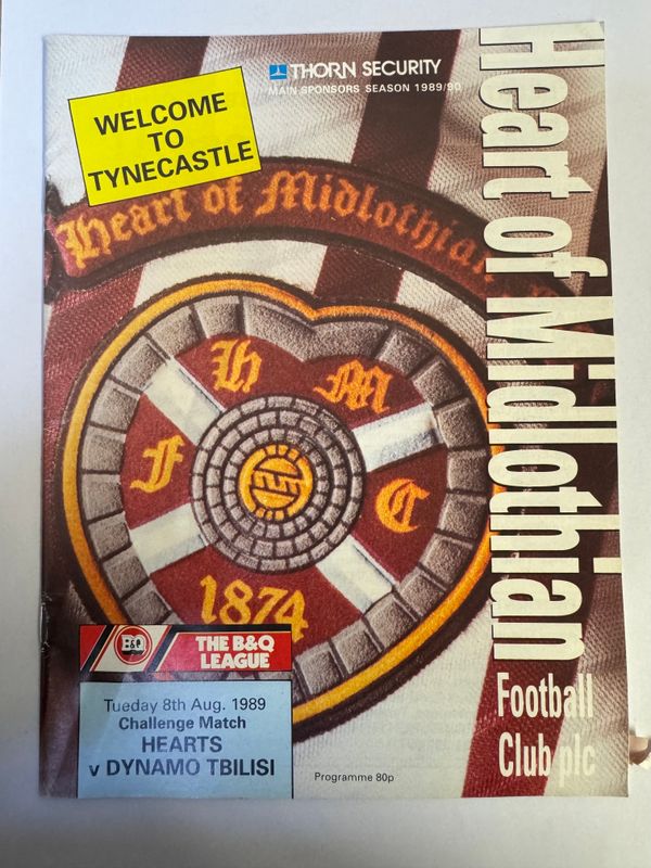 Hearts v Dynamo Tblisi - 8/8/89