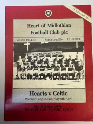 Hearts v Celtic - 6/4/85 Hearts v Celtic - 6/4/85