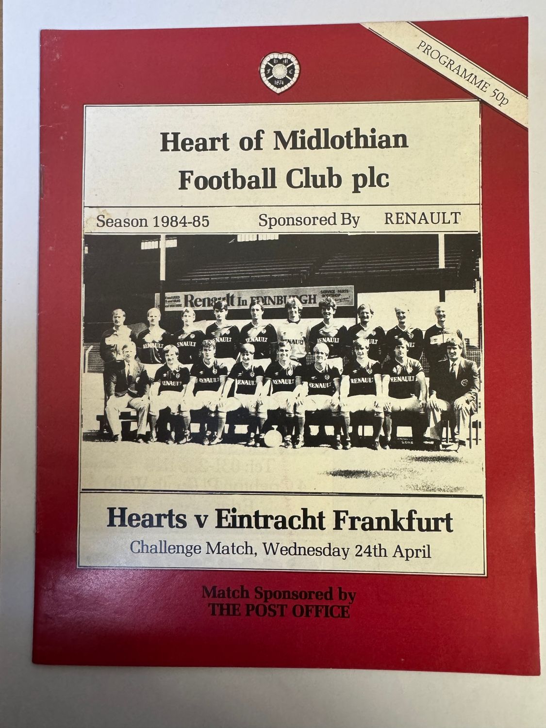 Hearts v Eintracht Frankfurt - 24/4/85