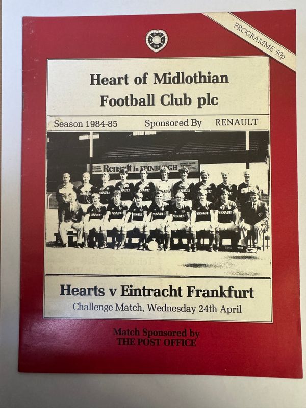 Hearts v Eintracht Frankfurt - 24/4/85