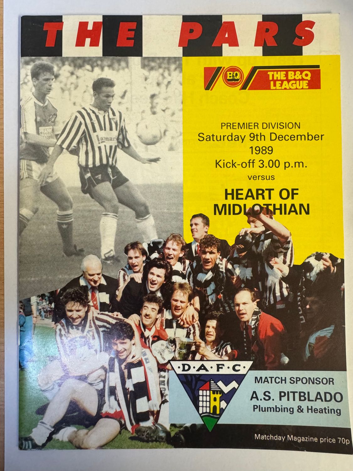 Dunfermline v Hearts - 9/12/89