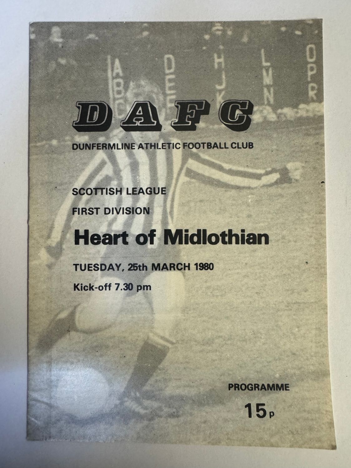 Dunfermline v Hearts - 25/3/80