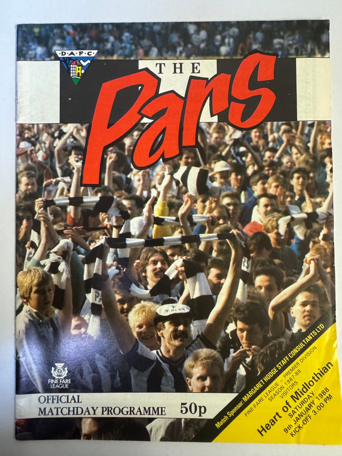 Dunfermline v Hearts - 9/1/88