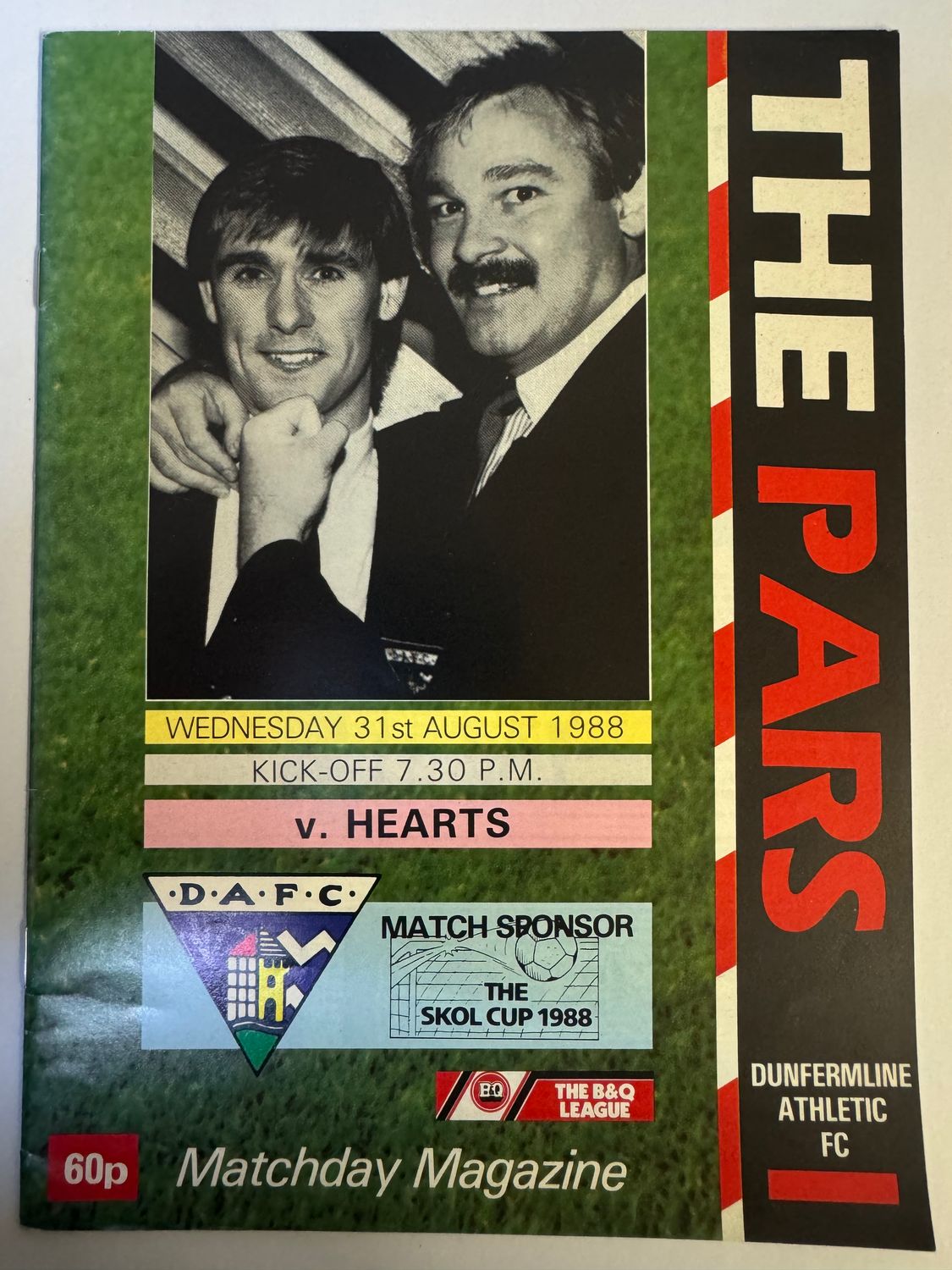 Dunfermline v Hearts - 31/8/88
