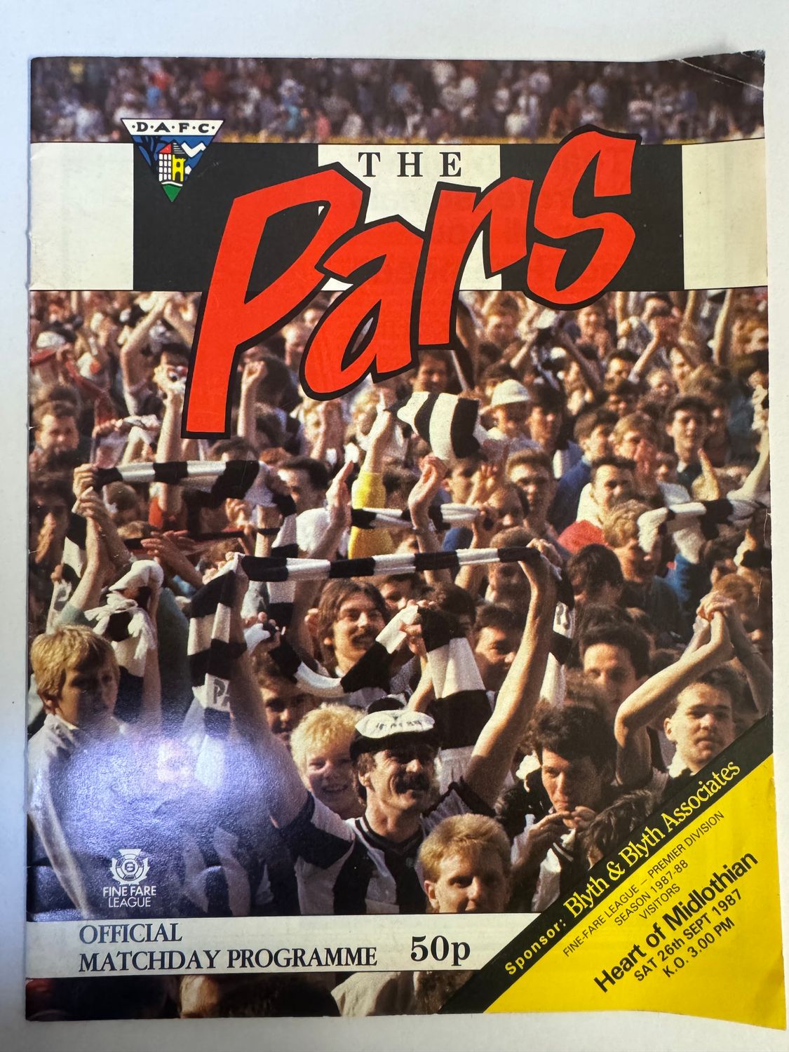 Dunfermline v Hearts - 26/9/87