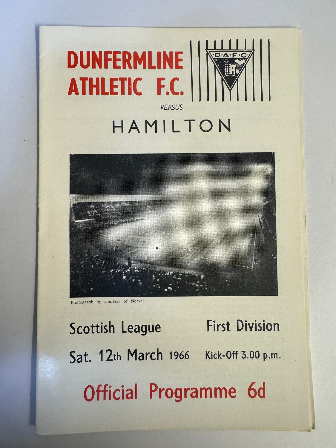 Dunfermline v Hamilton - 12/3/66