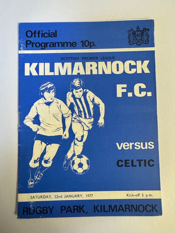 Kilmarnock v Celtic - 22/1/77