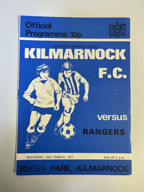 Kilmarnock v Rangers - 26/3/77
