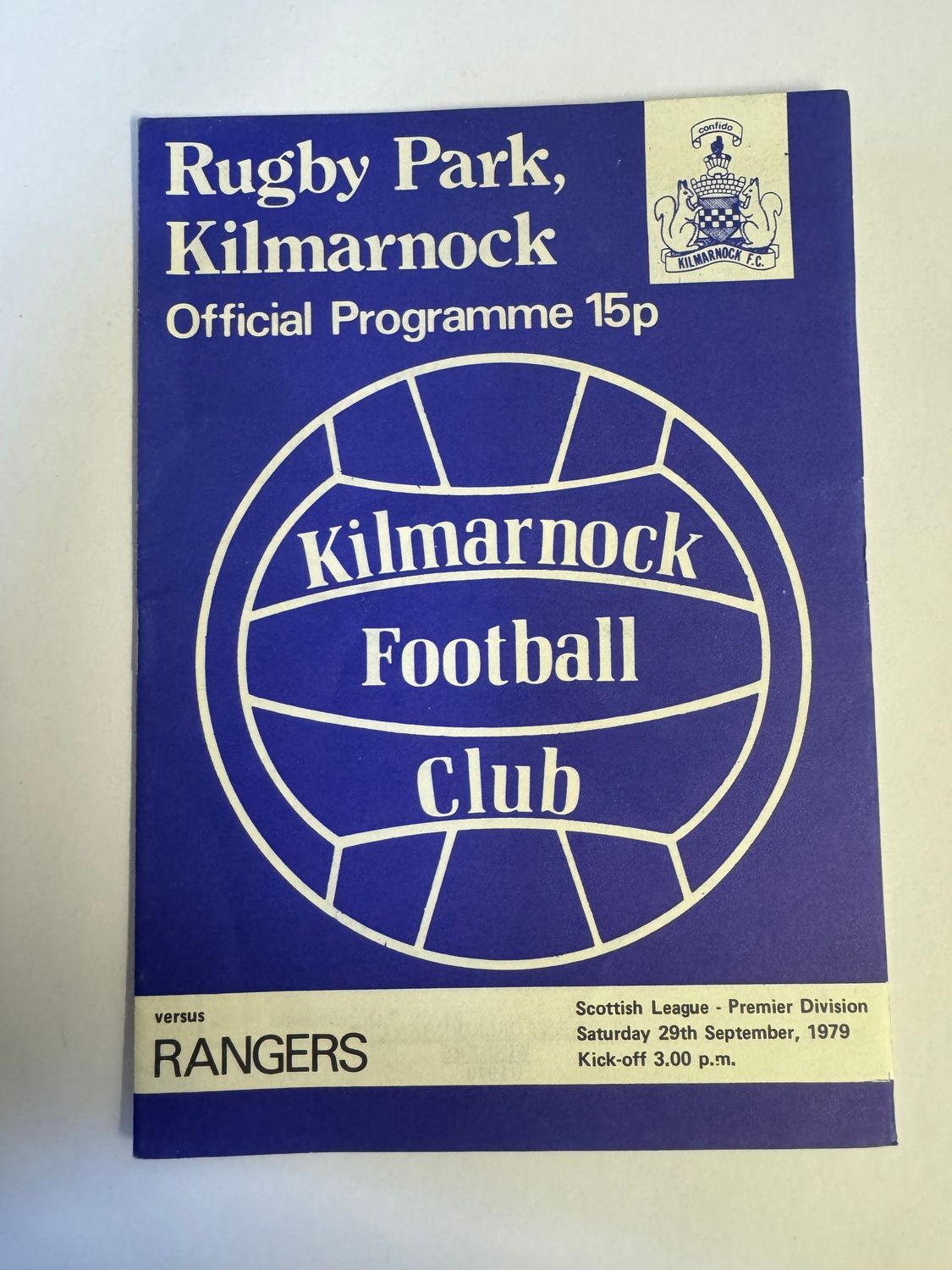 Kilmarnock v Rangers - 29/9/79