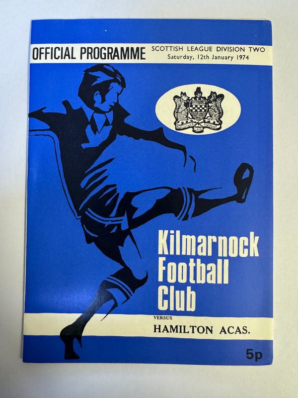 Kilmarnock v Hamilton - 12/1/74