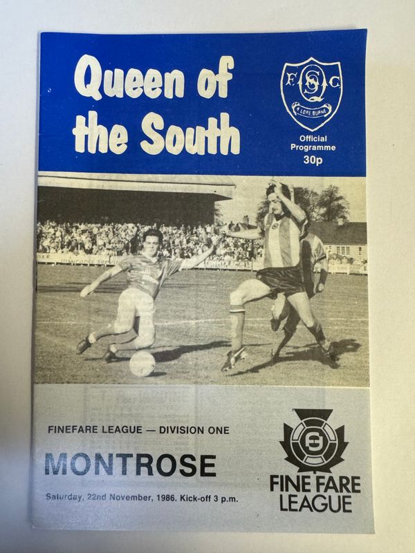 Queen of the South v Montrose - 22/11/86