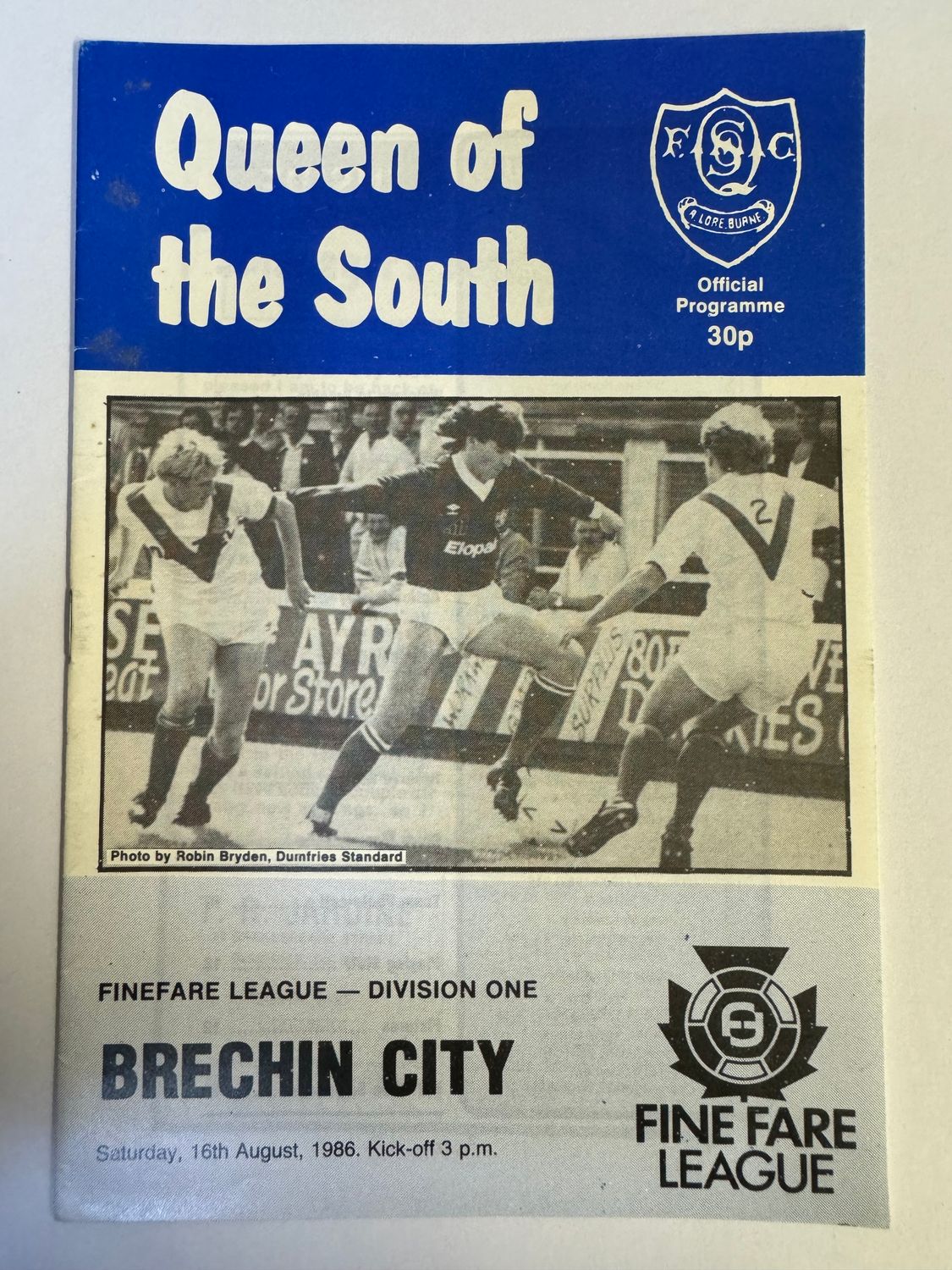 Queen of the South v Brechin City - 16/8/86