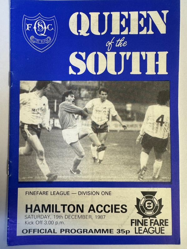 Queen of the South v Hamilton - 19/12/87