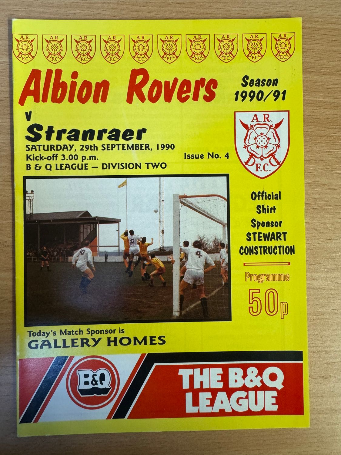 Albion Rovers v Stranraer - 29/9/90