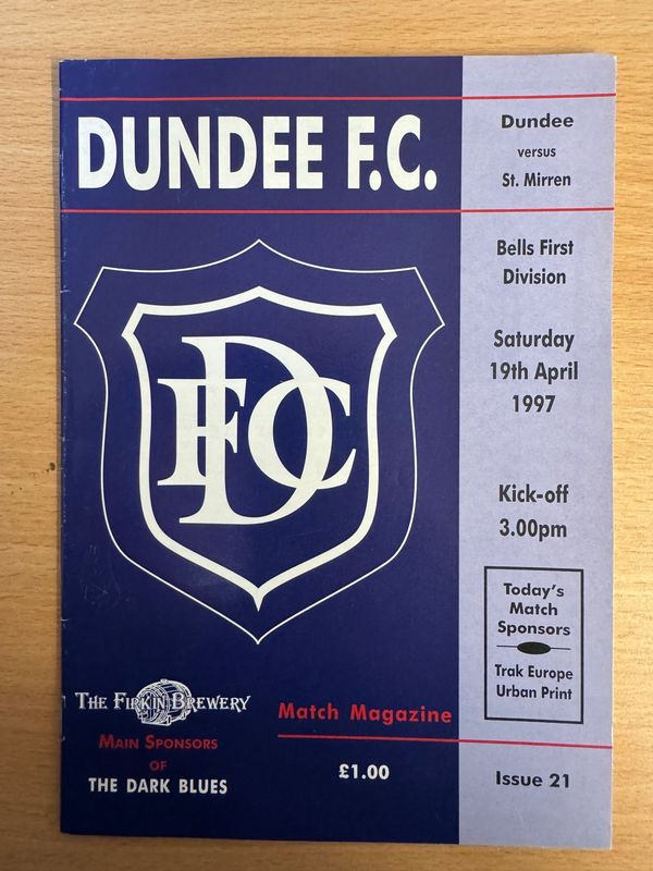 Dundee v St Mirren - 19/4/97