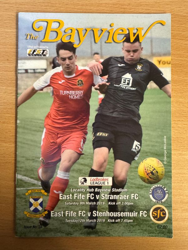 East Fife v Stranraer/Stenhousemuir - 9/3/19