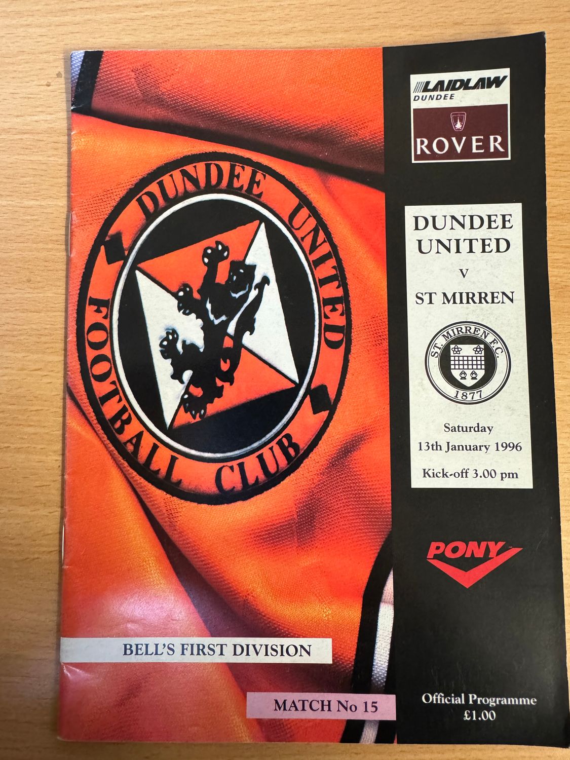 Dundee United v St Mirren - 13/1/96