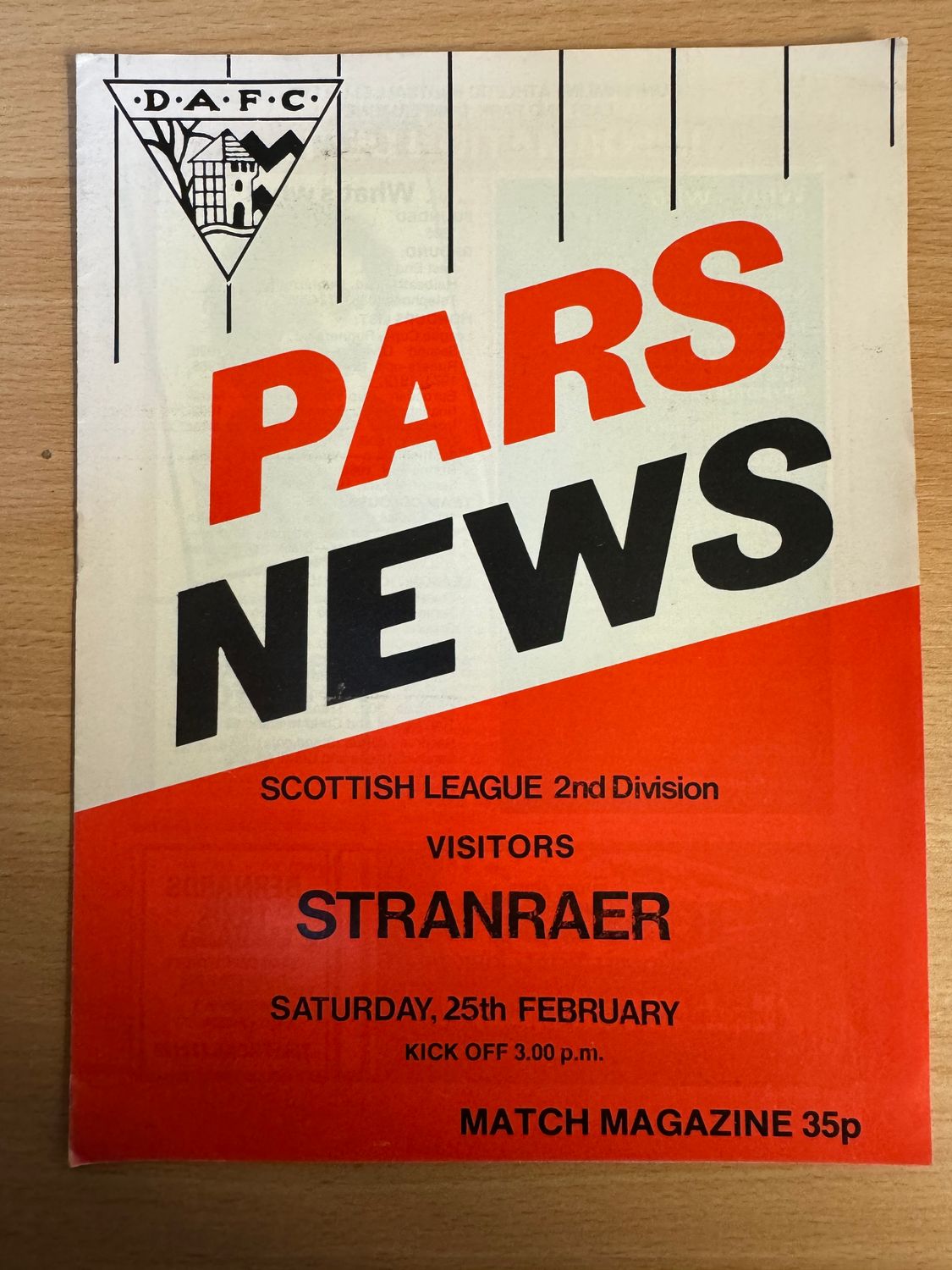 Dunfermline v Stranraer - 25/2/84