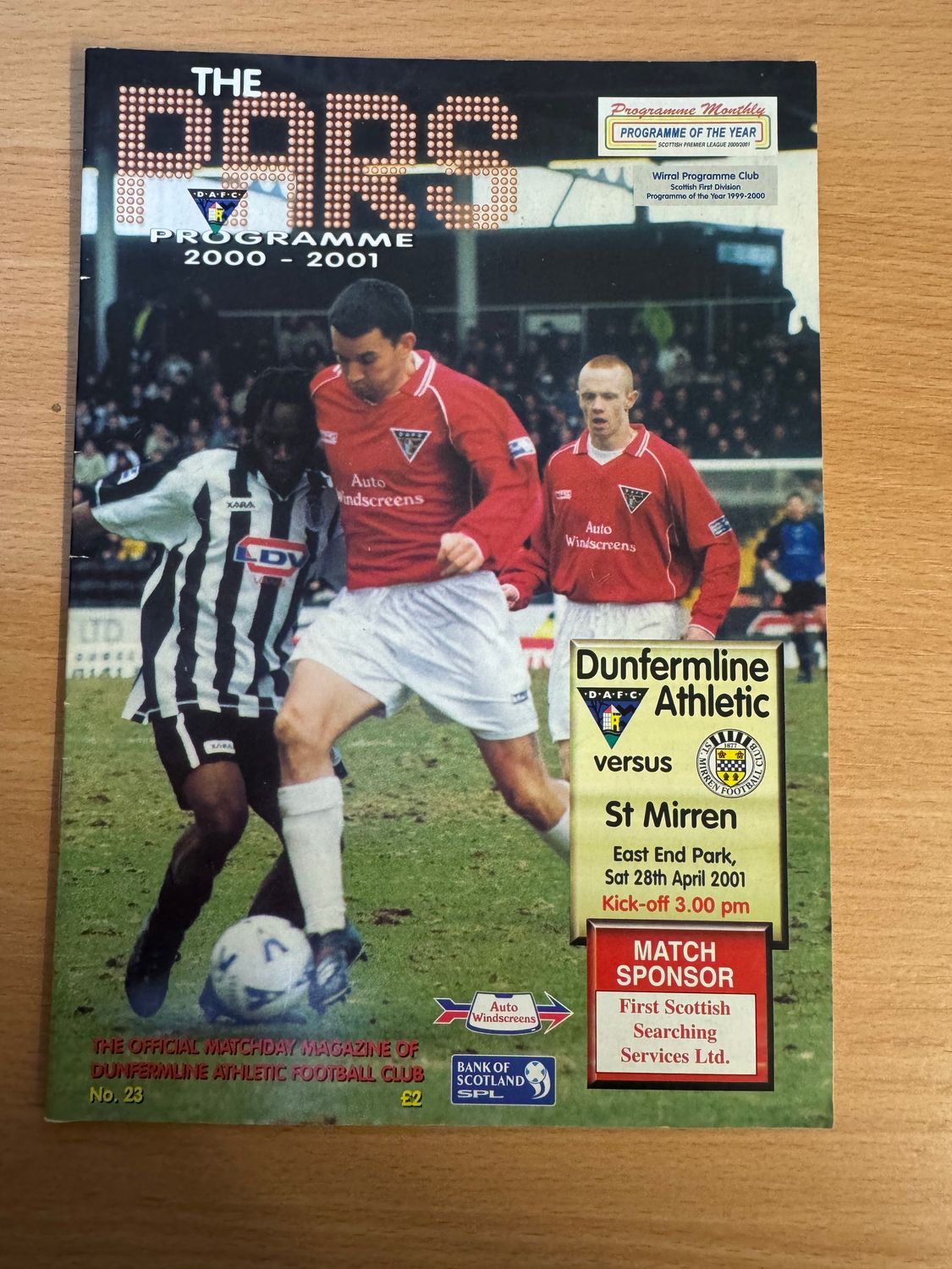 Dunfermline v St Mirren - 28/4/01