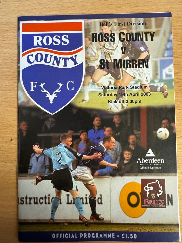 Ross County v  St Mirren - 19/4/03