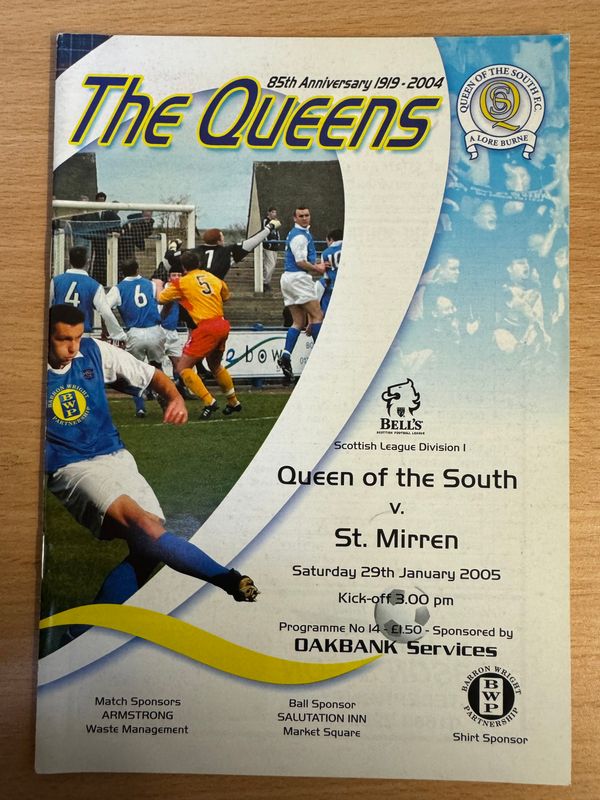 Queen of the South v St Mirren - 29/1/05
