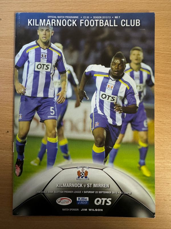 Kilmarnock v St Mirren - 22/9/12