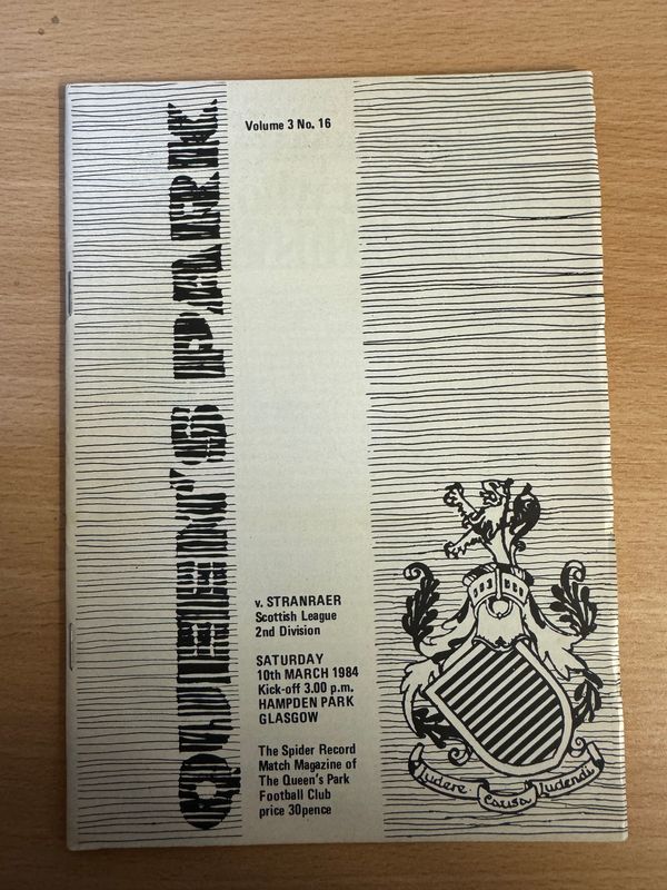 Queens Park v Stranraer - 10/3/84