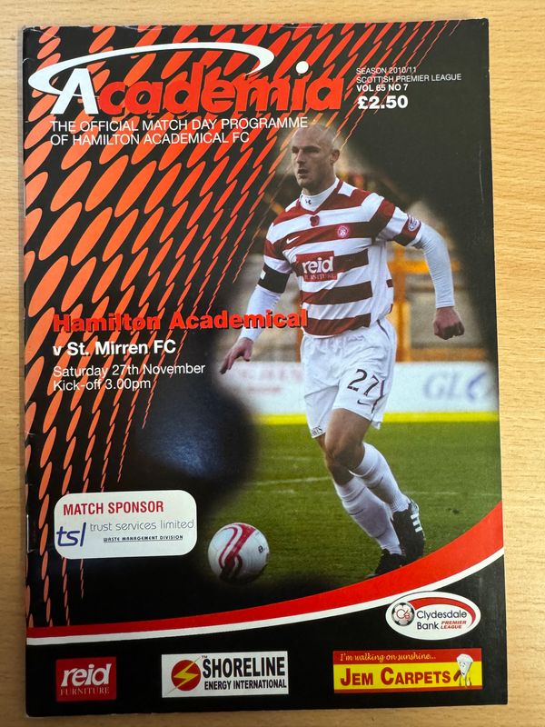Hamilton v St Mirren - 27/11/10