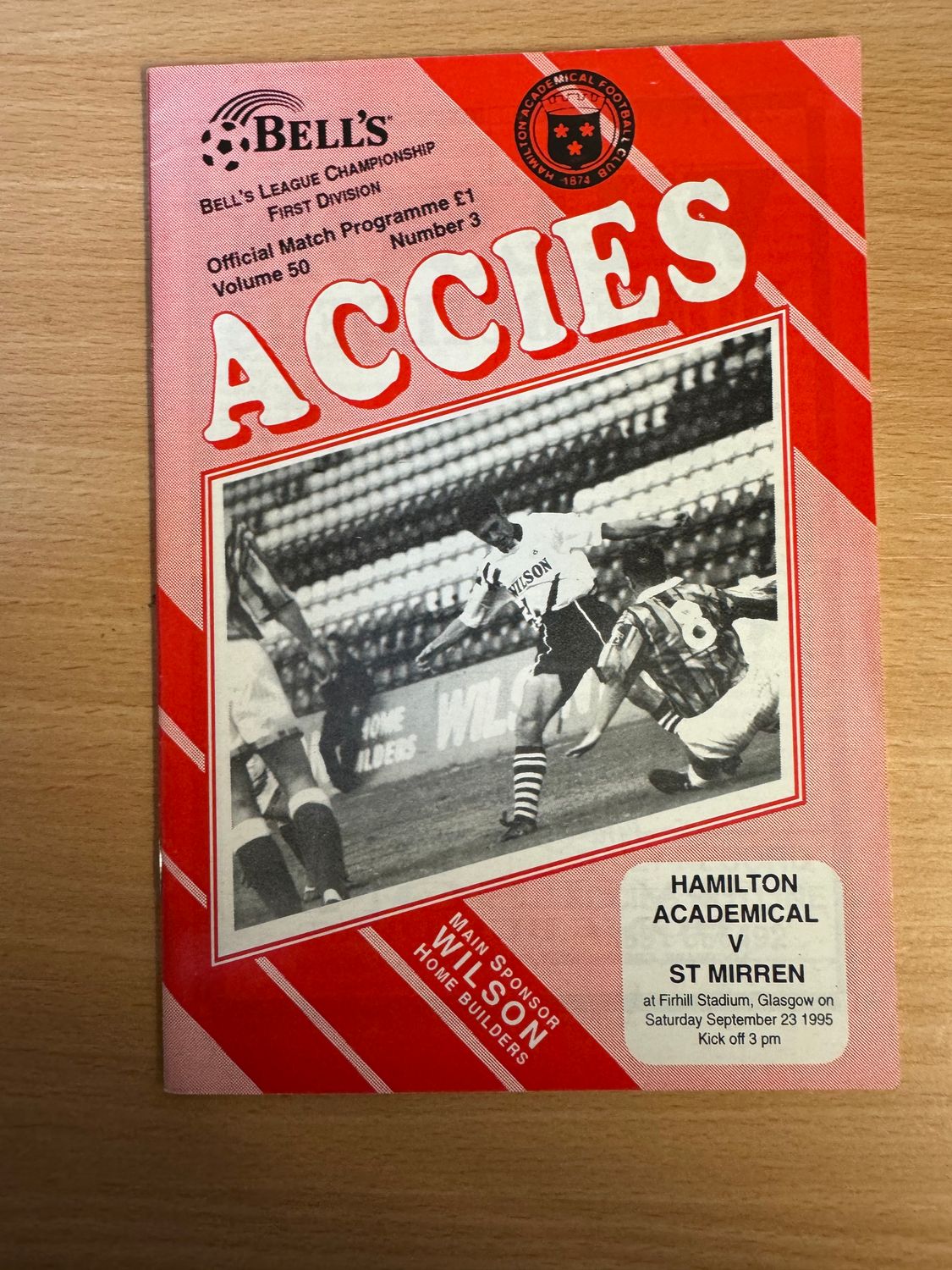 Hamilton v St Mirren - 23/9/95