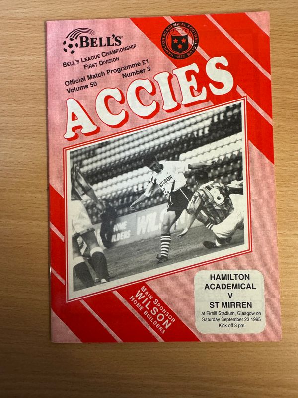 Hamilton v St Mirren - 23/9/95