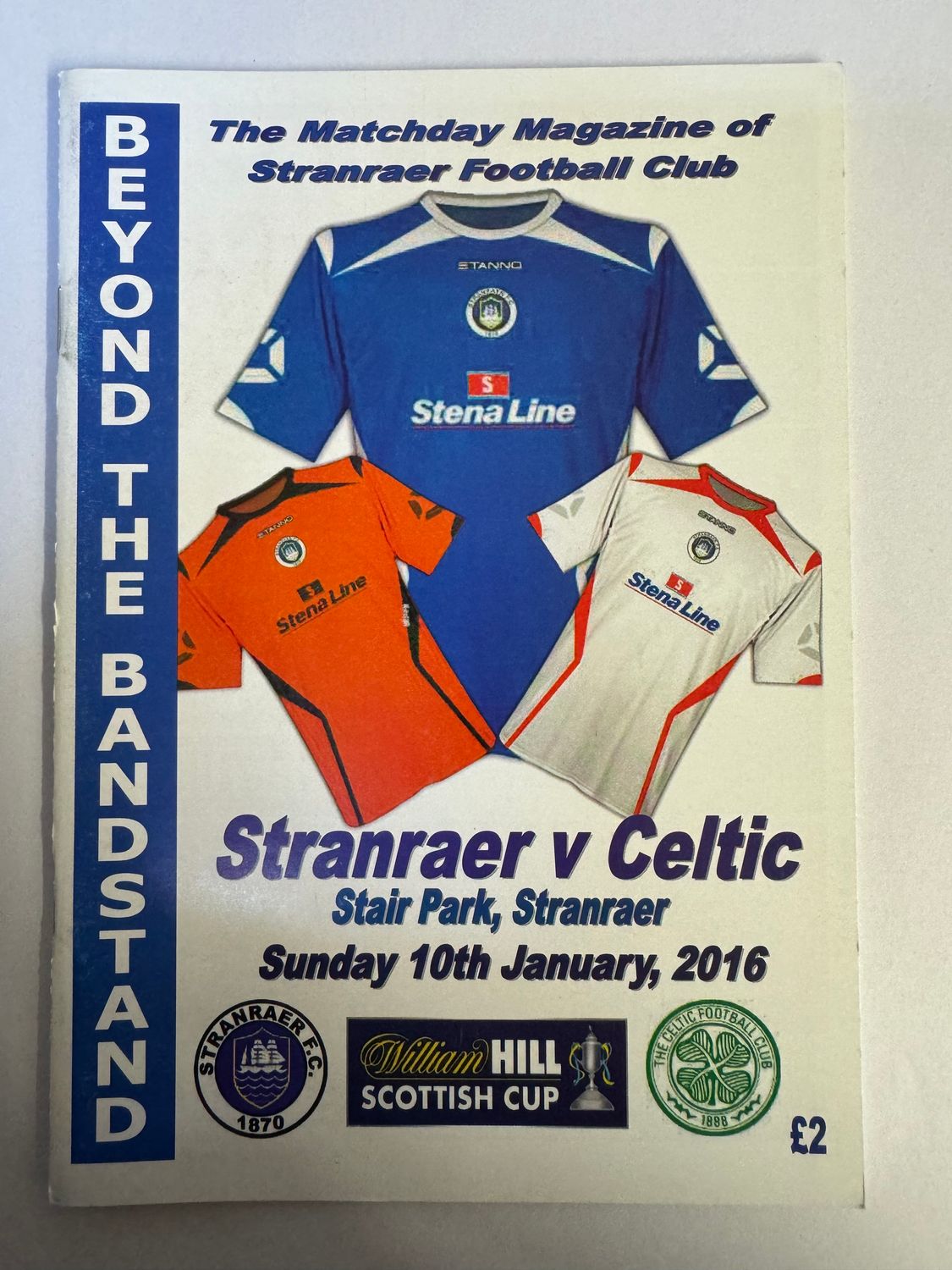 Stranraer v Celtic - 10/1/16