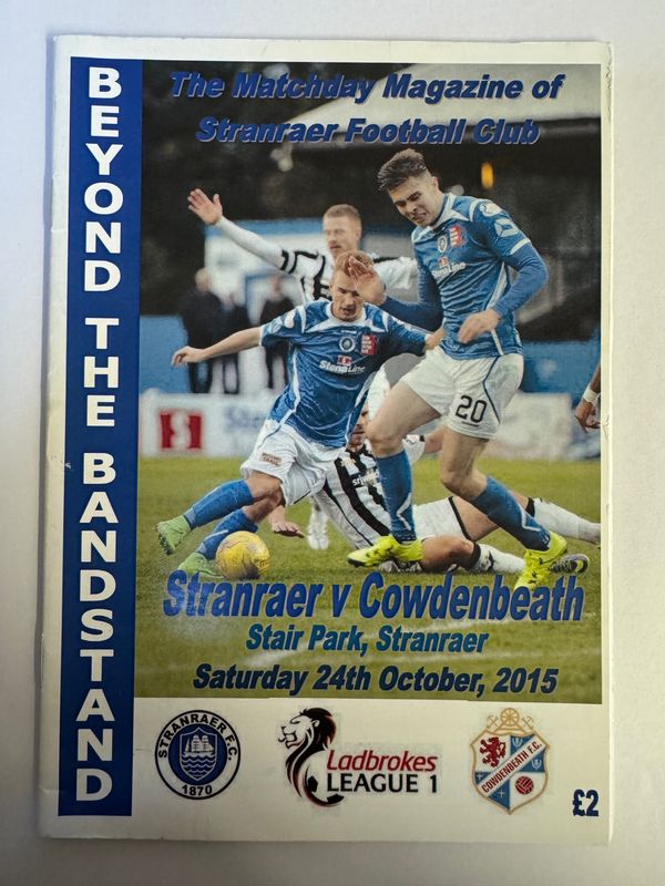 Stranraer v Cowdenbeath - 24/10/15