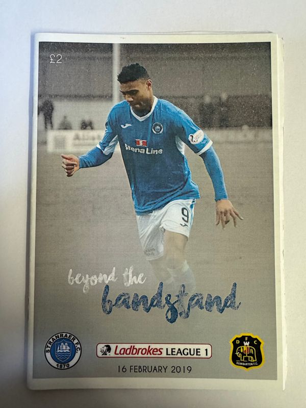 Stranraer v Dumbarton - 16/2/19