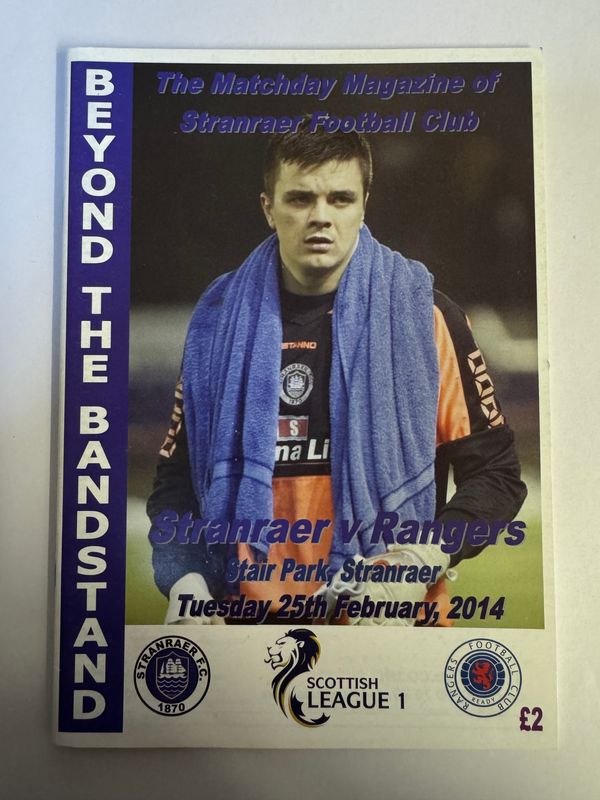 Stranraer v Rangers - 25/2/14