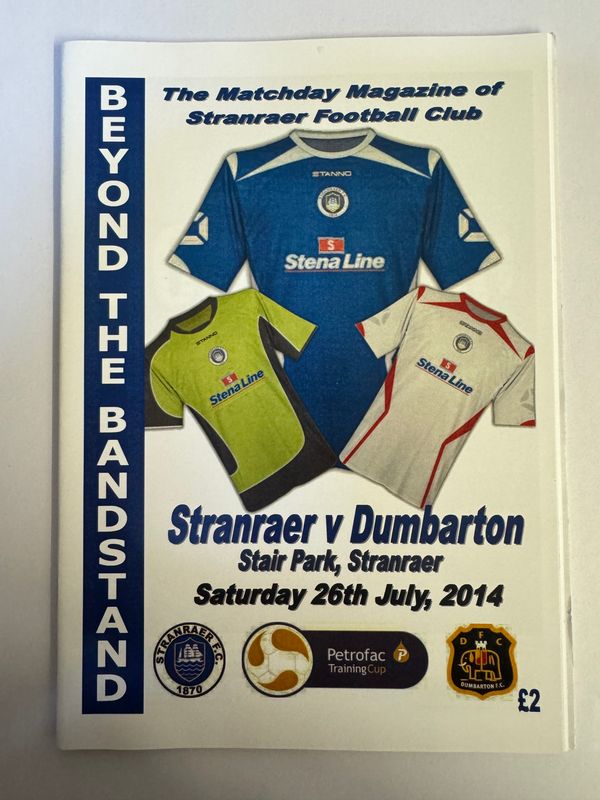 Stranraer v Dumbarton - 26/7/14