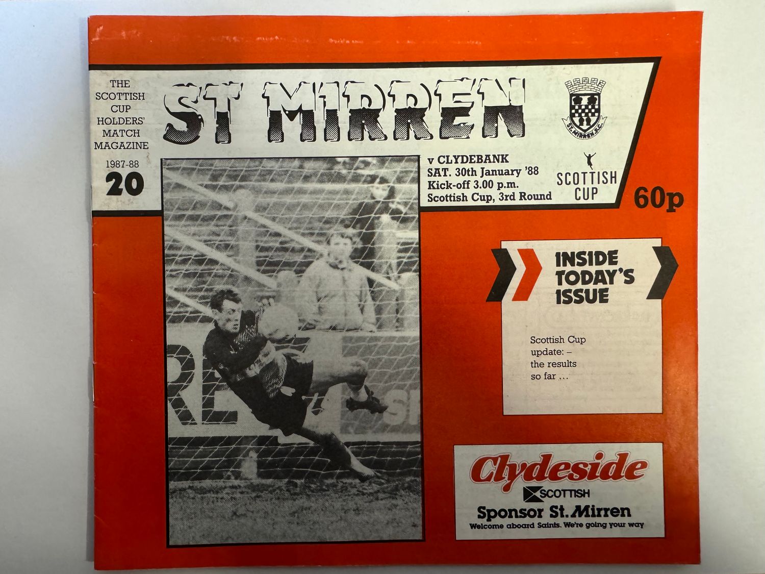 St Mirren v Clydebank  - 30/1/88
