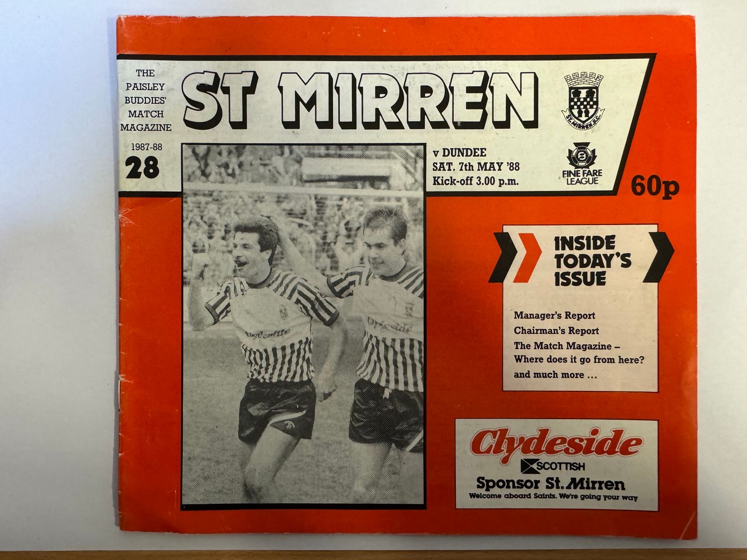 St Mirren v Dundee  - 7/5/88