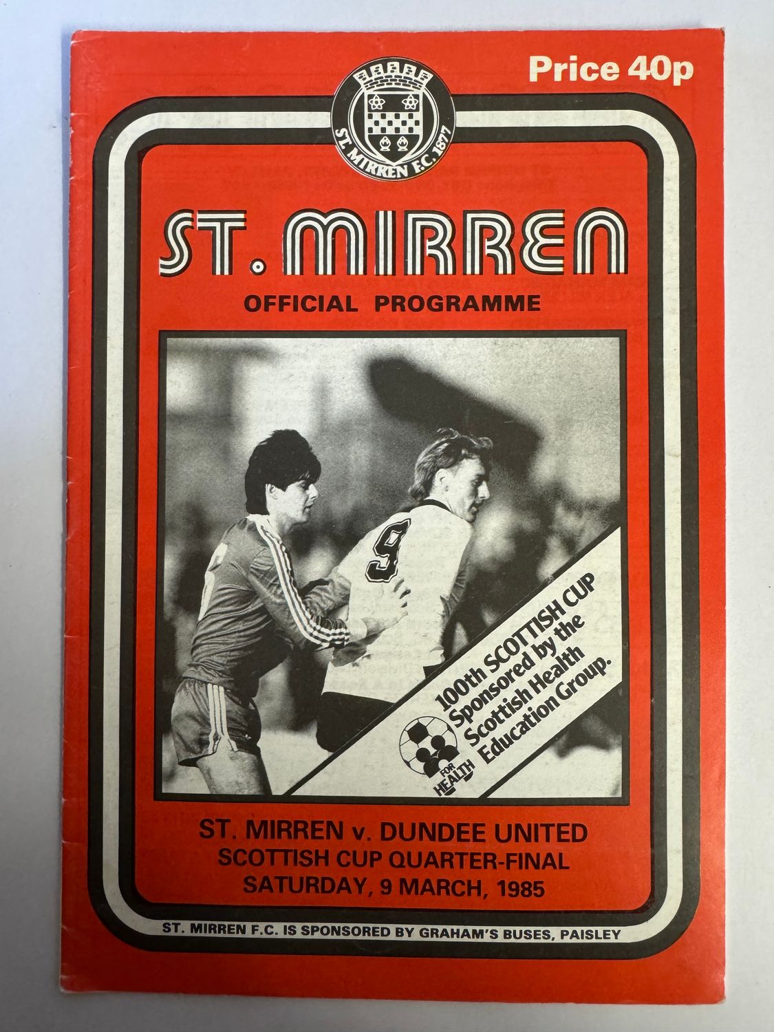 St Mirren v Dundee Utd - 9/3/85