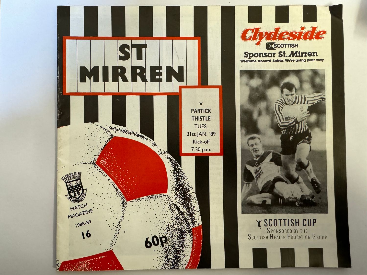 St Mirren v Partick - 31/1/89